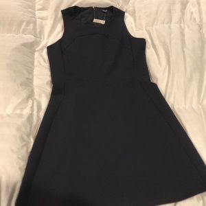 Madewell navy a line zip sleeveless dress
